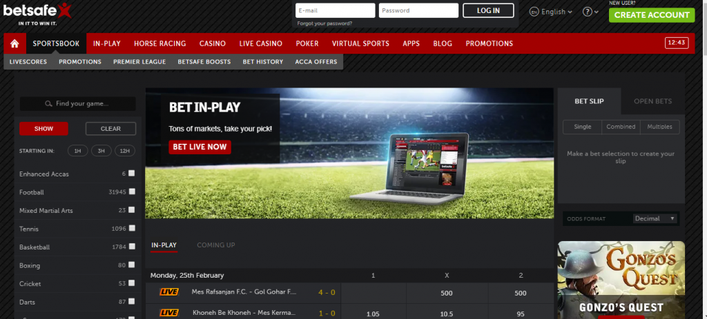 sports select single game betting
